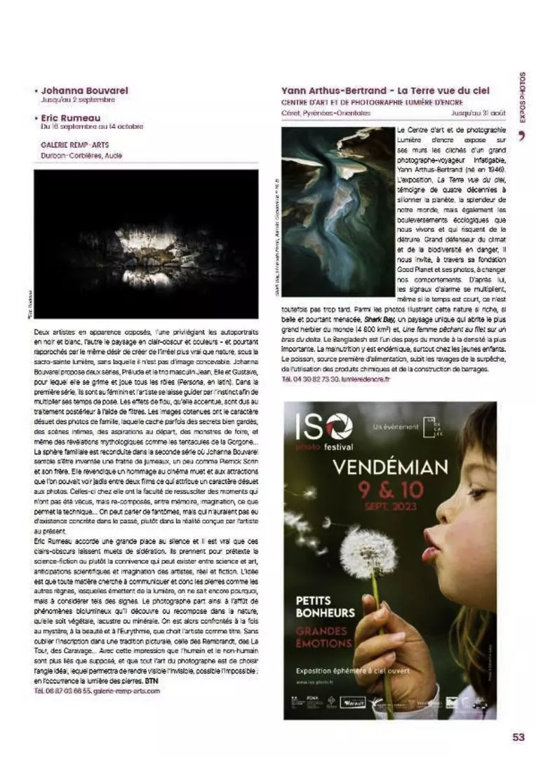 Actualité Eric Rumeau Couverture l'art vues-3